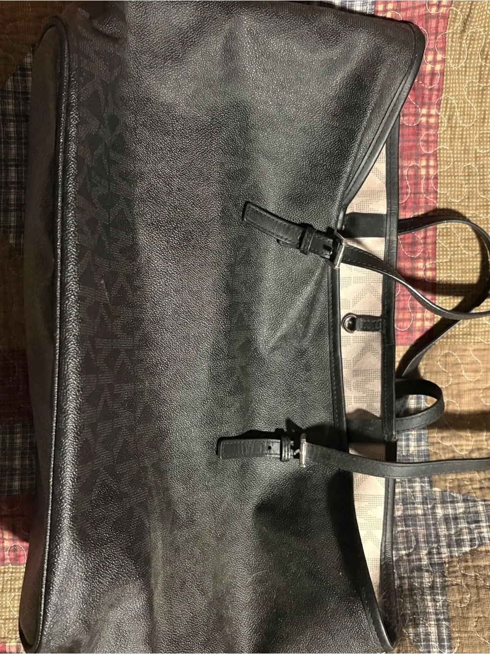 Michael Kors Black Leather Tote Bag